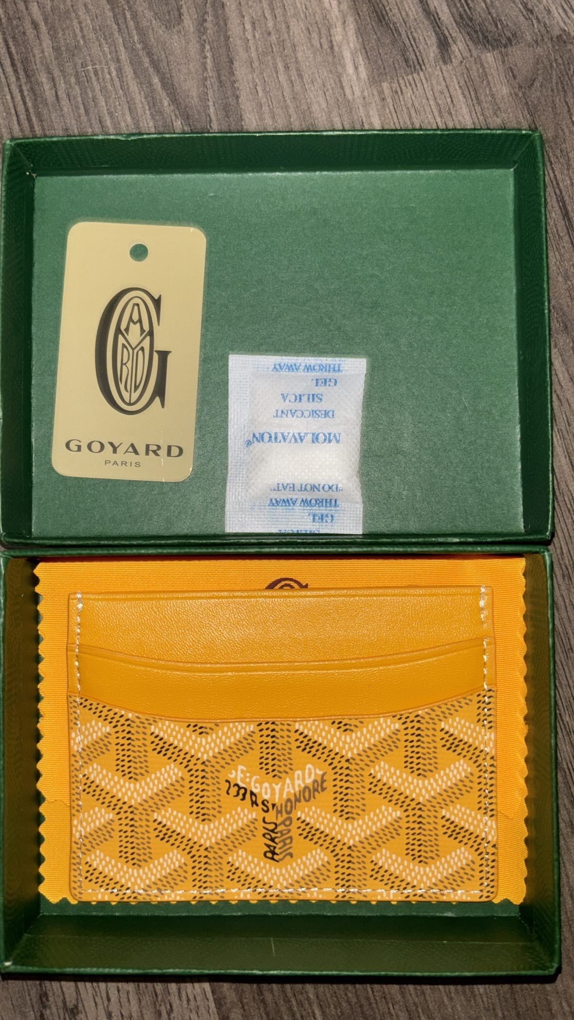 Goyard Card Wallet/ Color Yellow
