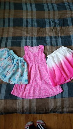 pretty dress and skirts for girl size 4/5