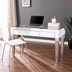 Darien Mirrored Desk - Glam Silver

