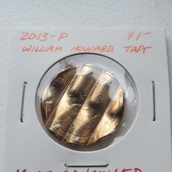 1  BU 2013 William Howard Taft Mint Cancelled/Waffled Presidential $1 Error Coins
