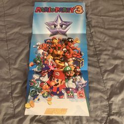 Vintage Nintendo Power Mario Party 3 Poster