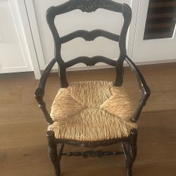 European Traditions Black Arm Chair