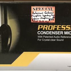 Professional Condenser Microphone Legendary Vocal Condenser Microphone Podcast Bundle New 