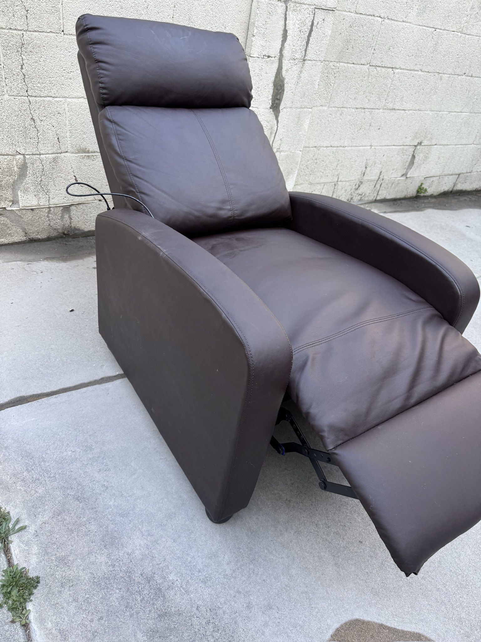 Lacoo Fabric Sofa Recliner with Upholstered Seat and Back, Brown