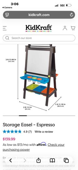 Kidkraft easel
