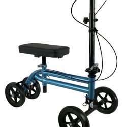 KneeRover Steerable Knee Scooter – Dual Brakes – Metallic Blue – $69 (Retail $130)