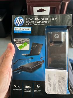 New! HP Slim Notebook Power Adapter 90W