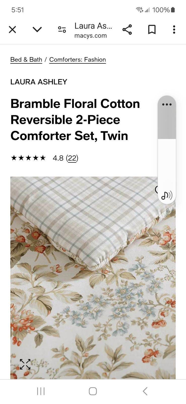 Laura Ashley Twin Comforter Set