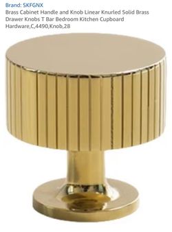 SKFGNX Solid Brass Linear Knurled Cabinet 6 in the box
