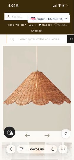 Wicker Rattan Pendant Light Pendent