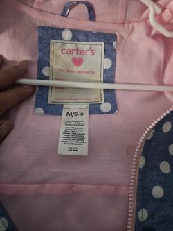 M 5-6 Carter’s Toddler Girl Hooded Rain Jacket 