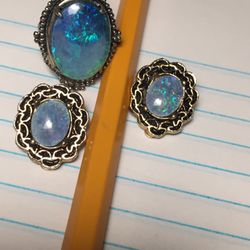 Opal Earrings And Opal Ring