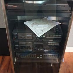 Rolling Fisher Component Cabinet