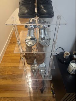 Acrylic 7 Tier Vertical Shoe Rack Organizer