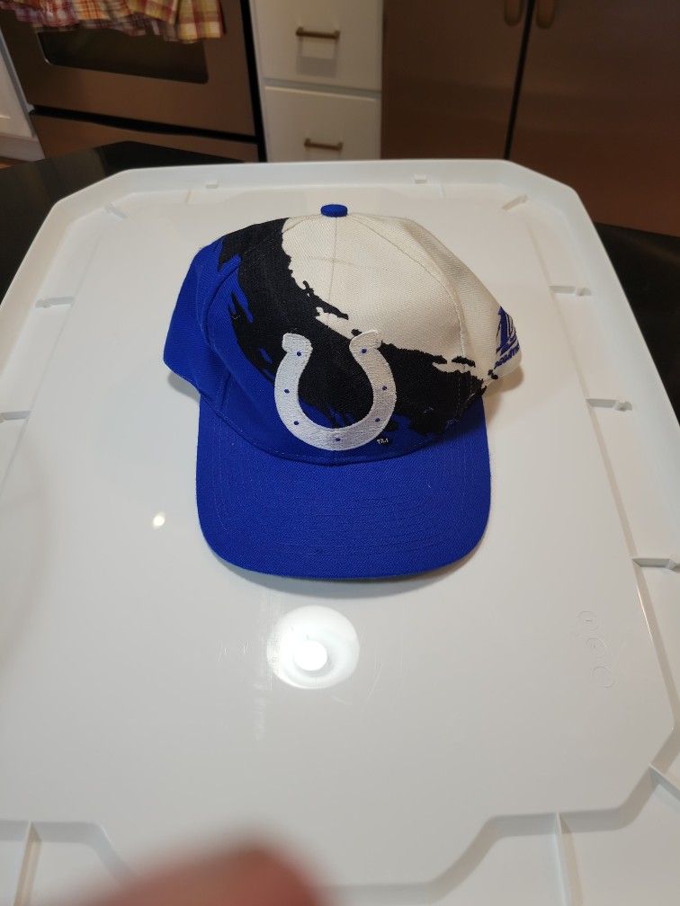 Indianaplois Colts NFL Logo Athletic Paint Splash Snap Back Hat