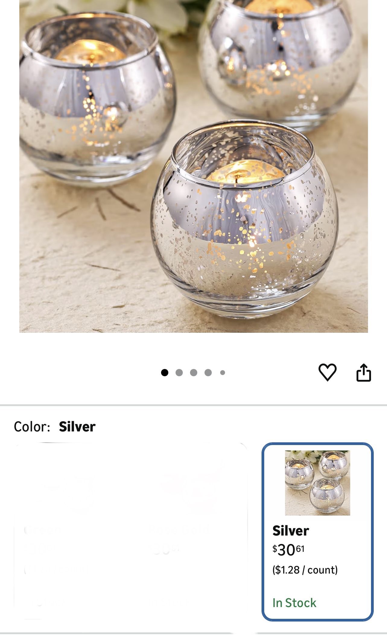 23 Pcs Silver Votive Candle Holders for Table Centerpieces, Round Mercury Glass Candle Holders Bulk for Wedding Reception, Birthday, Parties, and Home