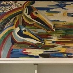 Hand Painted Acrylic Horse Painting
