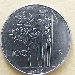 Italy 100 Lire Coin 1978 KM# 96.1 L.100