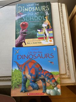 Two Hardcover Dinosaur Books-One Is A Lift-The-Flap Book