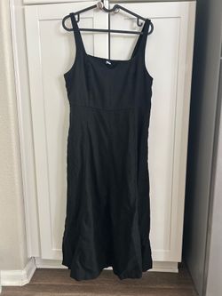 Old Navy Cotton Sleeveless Dress Black Long Size L
