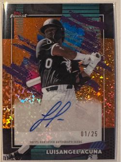 2026 Topps Finest Orange Autograph LuisAngel Acuña /25