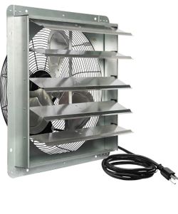 New-KEN BROWN 20 Inch Shutter Exhaust Fan With 1.65 Meters Power Cord Wall Mounted, High Speed 3500CFM, Vent Fan For Garages And Shops, Greenhouse,Att