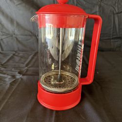 Bodum Brazil French Press Coffee Maker with Borosilicate Glass Carafe, 34 Ounce, Red