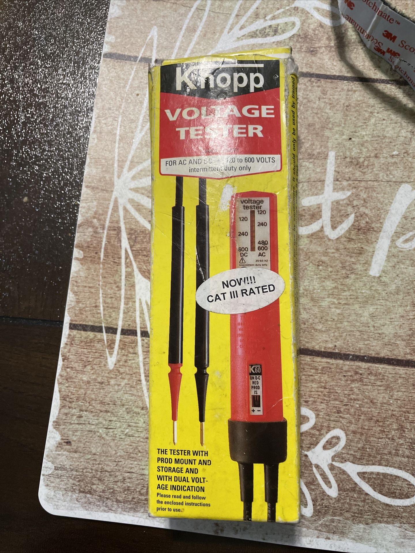 Knopp K60 K-60 Cat Number. 14460 Voltage Tester 600V Ac/DC Knopp inc