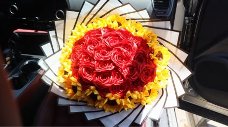 Sunflower ribbon bouquet