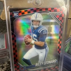 Riley Leonard Red Black Checkered board SSP