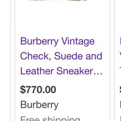 Burberry Vintage Leather Sneakers 