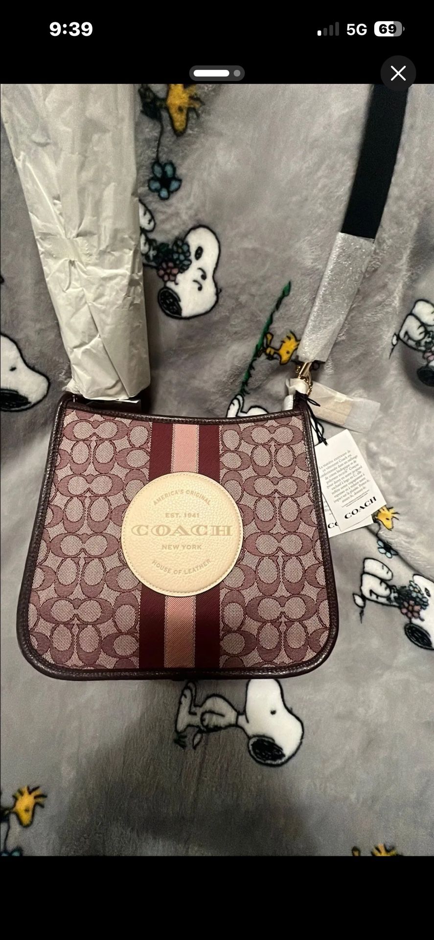 Nwt Coach Dempsey File Jacquard Crossbody