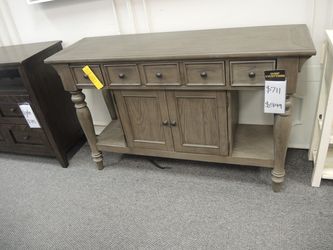 Intercon Balboa Park Server - Weathered Gray-Brown (Roasted Oak Finish) | Sideboard | Buffet