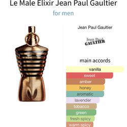 Jean Paul Gaultier elixir samples 3ml 5ml