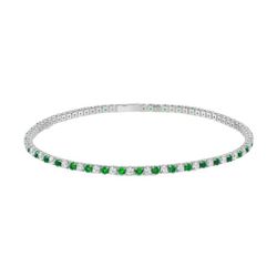 Shipping Only! Stunning! Emerald Green/Clear CZ Tennis Bracelet