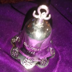 Towel Silver Musical Christmas Bell, 1992