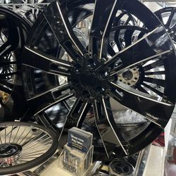26 Inch Black And Killed Wheels Rims 26” 26s