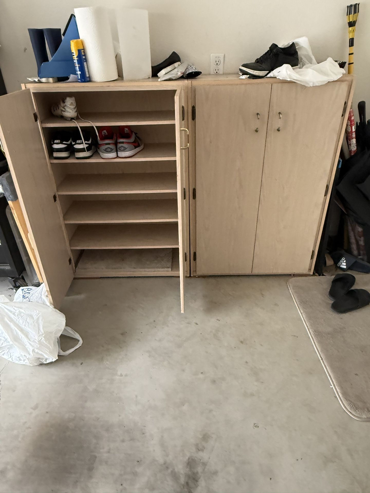 Used Shoe Rack With Doors! $15 Each