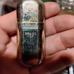 Marlboro Brass No. 6 Flat Tube Pocket Lighter 