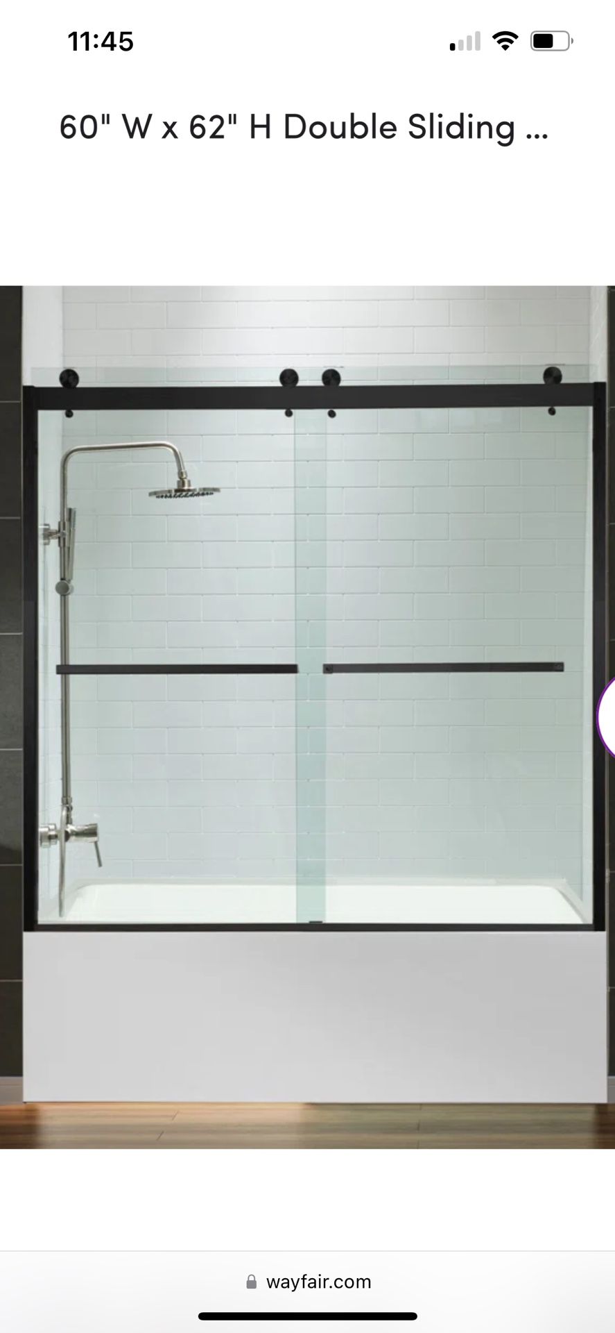 Tub Shower Door