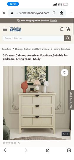 3 Drawers Dresser