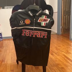 FERRARI  Leather Jacket  Size S  New Original  100  % Leather 