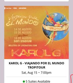 Karolg G tickets