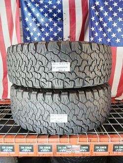 ✅ 2 USED TIRES DRIVEN ONCE LT35X12.5R17 BF GOODRICH K02 ALL TERRAIN  4X4 OFF-ROAD 35/12.50R17
