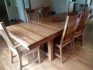 Solid Oak Dining Room Table 6 Chair Set For Sale In York Haven Solid Oak Dining Room Table 6 Chair Set For Sale In York Haven