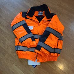 PORTWEST® Hi Vis Waterproof Winter Bomber Jacket With Detachable Sleeves - ANSI Class 3 - UC466 

