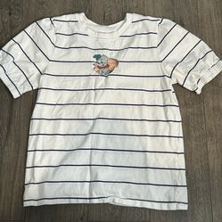 Disney Dumbo Short Sleeve Cotton Size XS White Ladies