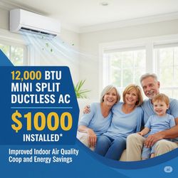 Mini split AC unit with Professional Installation