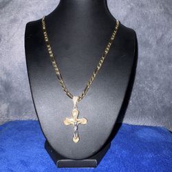 14kt Figaro, Cross Set 