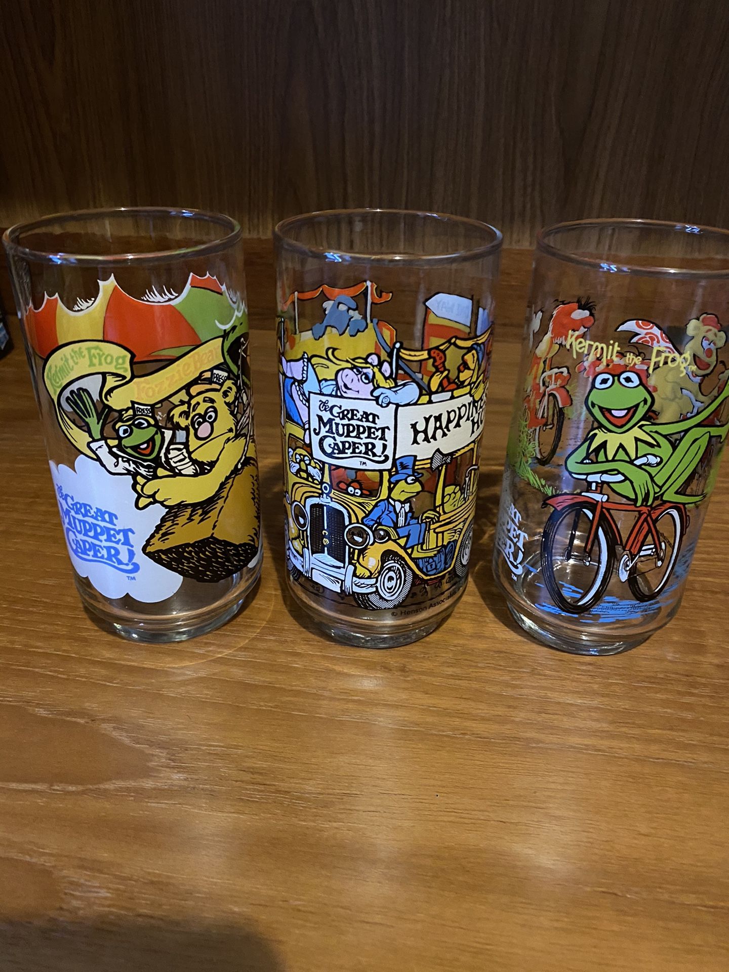 1981 McDonalds Muppets collector glasses set of 3